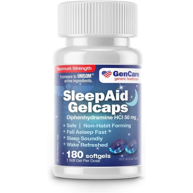Maximum Strength Nighttime Sleep Aid Supplement for Adults by Gencare- Deep Slee