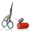 Wishbeauty Multi-Colour Rainbow Embroidery Scissors - 3.5"/9cm - Sharp Point (Rainbow)