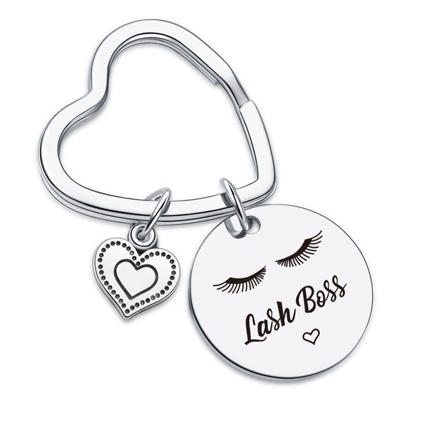 7RVZM Lash Boss Gift for Women Best Friend Party Esthetician Supplies Makeup Artist Gift Beautician Gift Eyelashes Artist Jewelry Cosmetologist Accessories Beauty Lashes Girl Keychain