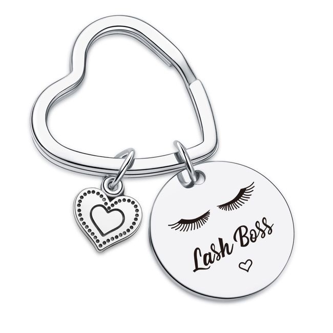 7RVZM Lash Boss Gift for Women Best Friend Party Esthetician Supplies Makeup Artist Gift Beautician Gift Eyelashes Artist Jewelry Cosmetologist Accessories Beauty Lashes Girl Keychain