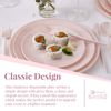 Silver Spoons DISPOSABLE PLASTIC DESSERT PLATES | Opulence Blush | 10 pc - 7.5”