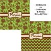 YouCustomizeIt Personalized Green & Brown Toile Washcloth