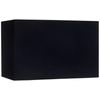 Black Medium Rectangular Hardback Lamp Shade 16" Wide x 8" Deep x 10" High (Spider) Replacement with Harp and Finial - Springcrest