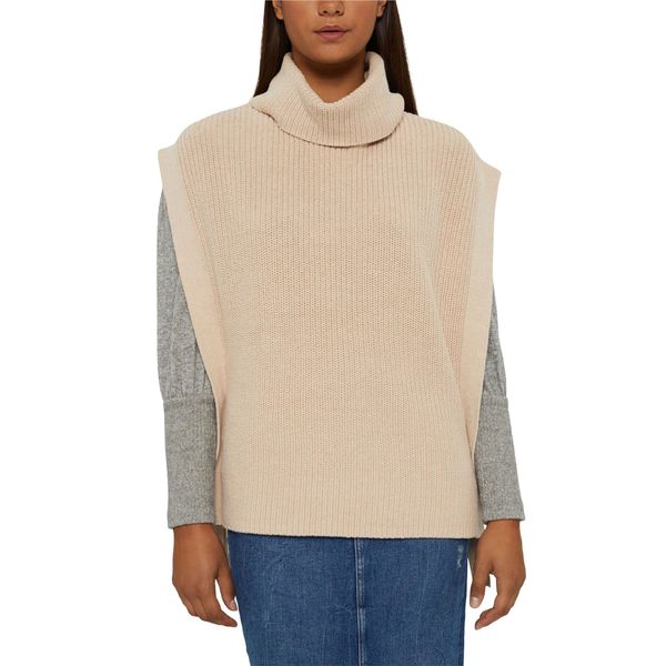ESPRIT Women's 101cc1i301 Sweater, 274/Beige 5, L