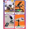 Wireless Audio Bluetooth Speaker W/ Phone Stand Colorful Ambient Light 300° Fold