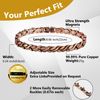 Feraco Copper Bracelet for Women 99.99% Solid Copper Magnetic Bracelets, Unique X Shape Links, Magnetic Field Therapy Jewelry Gifts (Fishtail)