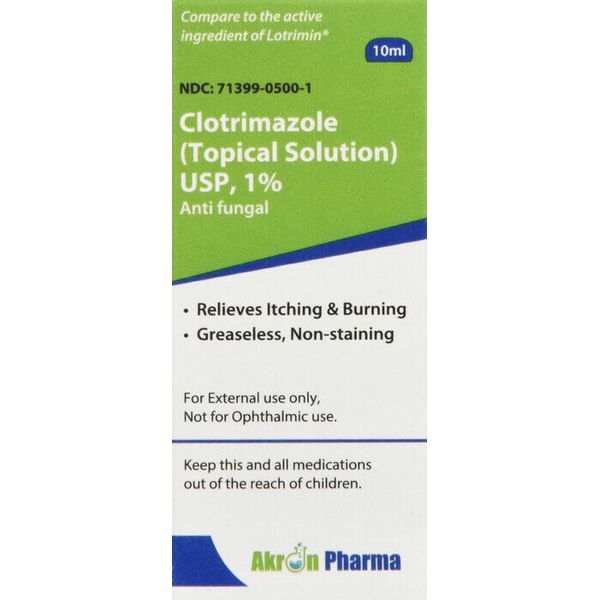 Athlete's Foot  Topical Solution USP 1% Antifungal Greaseless 10ml