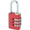 ABUS Combination lock 145/20 red - suitcase lock, locker lock, etc. - aluminum padlock - individually adjustable number code - ABUS -Safety level 3
