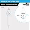Wright Products - Light Duty Pneumatic Screen and Storm Door Closer, Black
