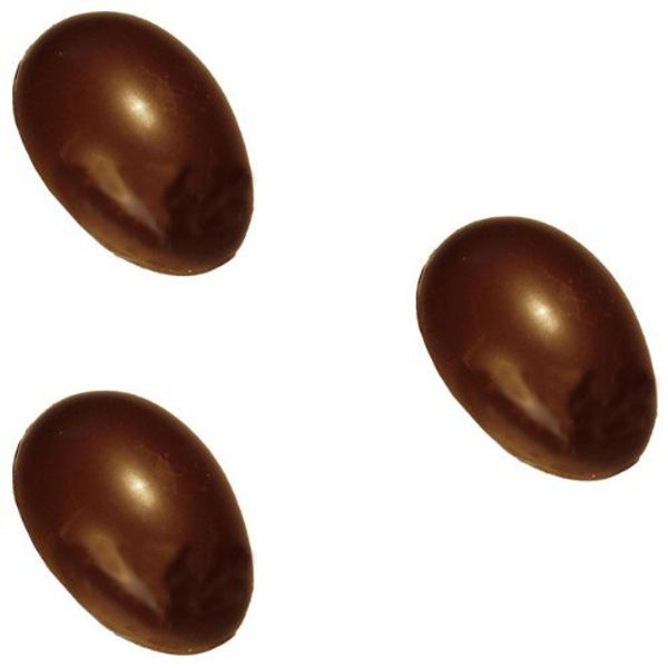 Chocolate Mold Half-Egg 6" x 4-1/8" x 2-1/8" High, 3 Cavities. Buy 2 Molds to Make Whole Eggs