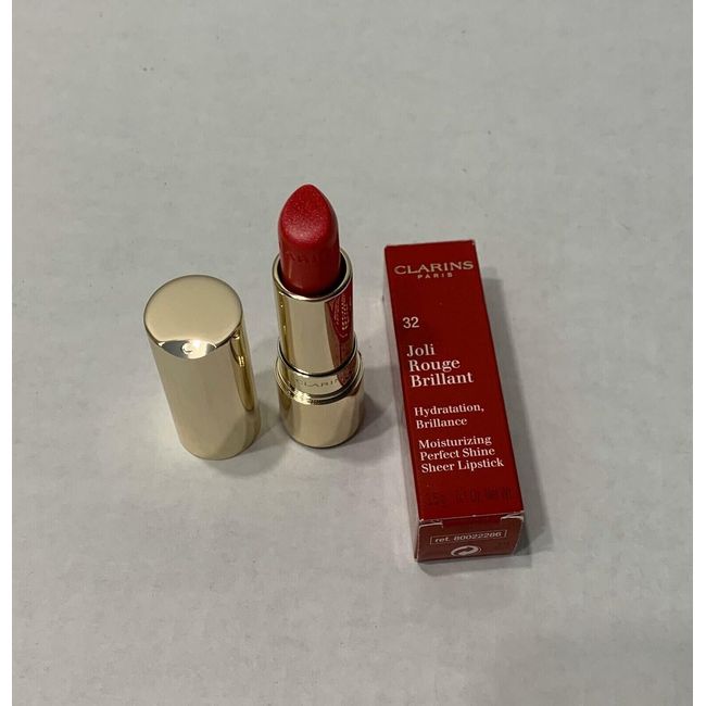 Clarins Joli Rouge Brillant Perfect Shine Sheer Lipstick  32 Pink Cranberry NIB