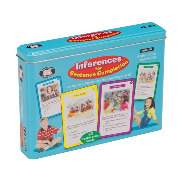 Super Duper Publications | Inferences for Sentence Completion Fun Deck | Early Reader Flash Cards | Educational Learning Resource for Children