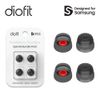 Premium Multi-Flange Eartips for Galaxy Buds2/Galaxy Buds FE (Black) – Always Fits, Never Slips