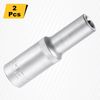 sourcing map 2pcs E-Torx Socket 1/2" Drive E12 External Torx Deep Socket CR-V 6 Point Spline Socket External Torque Star Female Bit Socket for Auto Repairs Home Maintenance DIY Hand-Making