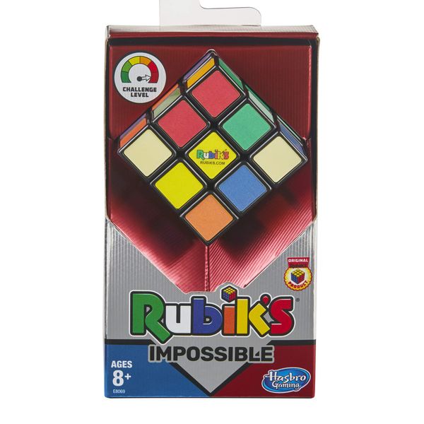 Rubik's Impossible Puzzle; Original Product; 3 x 3 Lenticular Puzzle Cube Color Change Puzzle for Kids Ages 8 and Up (E8069)