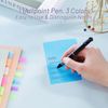 Updated Transparent Sticky Note Pads with Color Ballpoint Pen, Clear Sticky Tabs