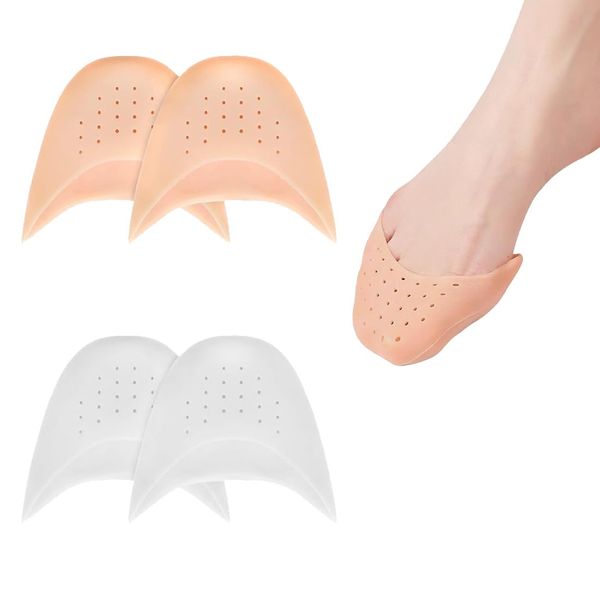 QEQSHQO 4 Stück Zehenschutz Silikon Soft Gel Zehenkappen Zehenschoner Ballett Spitzenschoner Metatarsal Pads Schutz Für Spitzenschuhe Ballettschuhe High Heel Pumps Schmerzlinderung