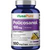NusaPure Policosanol 100mg 180 Veggie Capsules (Vegan, Non-GMO, Gluten-Free)