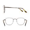 RB.Pilot Classic Square Polygon Reading Glasses for Men Women Light Blocking Computer Readers Spring Hinge Metal Frame