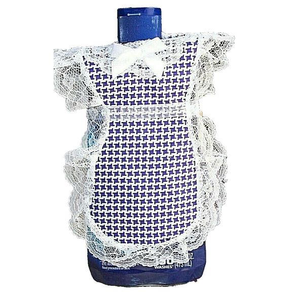 Purple Design Apron Cover-up for pancake syrup, catsup, Dish soap bottle gift