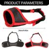 JSTHHTT 2 Pcs Dog Muzzle, Breathable Mesh, Adjustable, Size L, Black Red