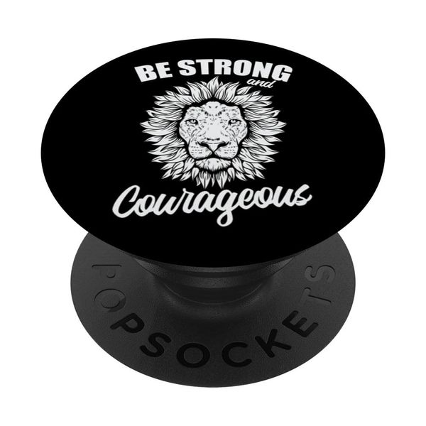 Be Strong Coweageous Afrika Lion Predator PopSockets mit austauschbarem PopGrip
