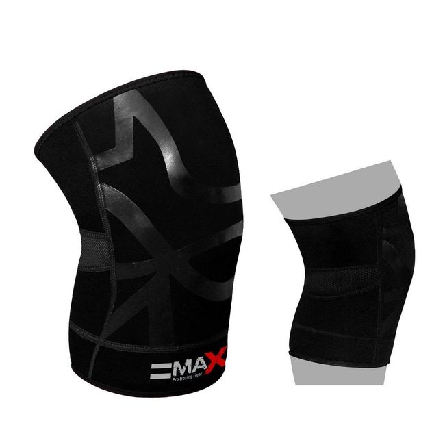 Maxx Neoprene Brace Knee Support MMA Pad Guard Protector Gel Sports Work Foam (S/M, PAIR)