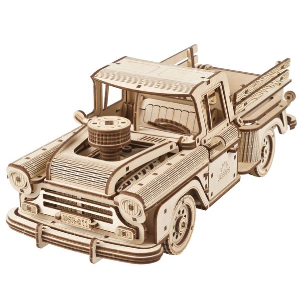 UGEARS Wooden 3D Puzzles for Adults - Pickup Lumberjack Model Car Kits 3D Puzzle Adult Crafts - Wooden Puzzles for Adults Mechanical Truck Puzzle Model Kit - Retro Chevrolet 3100 Inspired - 460 Pcs