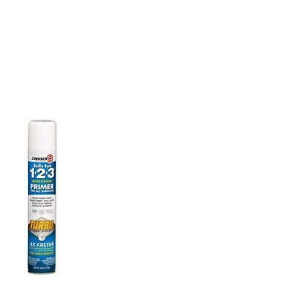 Zinsser 343746 Flat/Matte White Oil-Based Primer Spray Paint 26 oz. (Pack of 6)