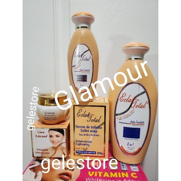 4pcs. Eclat total body lotion, serum, face cream & soap. 👌Authentic