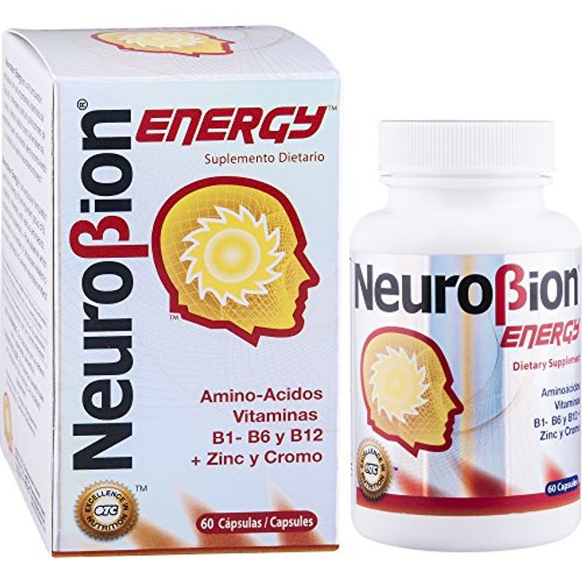 60 Caps Neurobion Energy - Amino Acids Vitamin B1 B2 B6 B12 - Increases Brain Alertness & Stamina