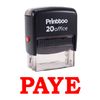 Printtoo Personalised Stamp PAYE Self Inking Rubber Office Fixed - Red