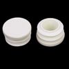 sourcingmap® 22mm Dia Plastic Blanking End Cap Round Ribbed Tube Insert White 50pcs