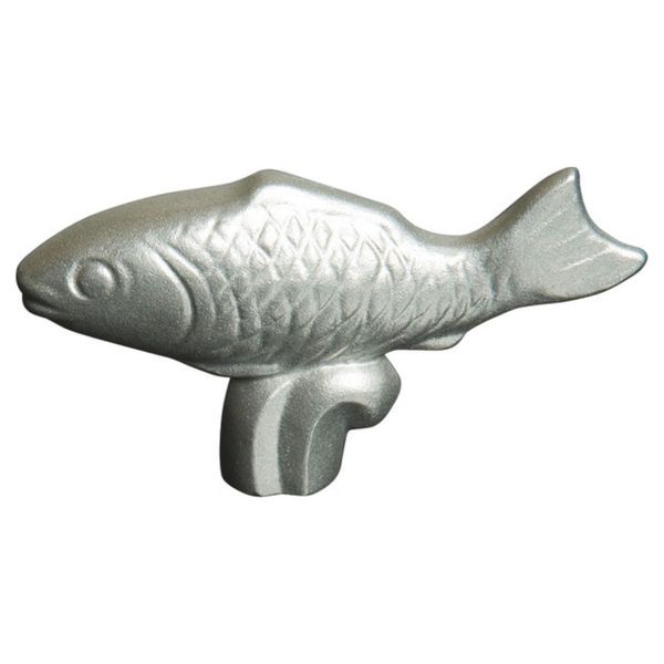STAUB 40509-348-0 Fish Lid Knob, Cast Iron, Silver