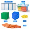 stochastic box Foam Base Ten Blocks for Math Place Value Blocks,Early Counting Manipulatives, Math Counters, Math Cubes for Kids Math Learning Tools in School Home