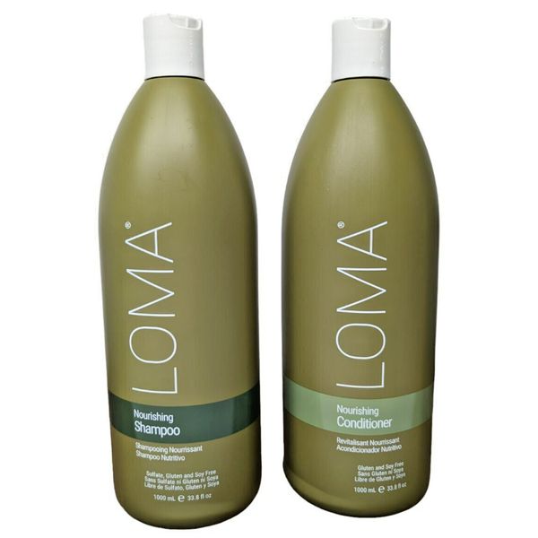 LOMA Hair Care Nourishing Shampoo And Conditioner Duo Liter 33.8 Oz Each