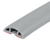 sourcing map 3.9ft Floor Cord Cover PVC Cable Protector 0.4"W x 0.24"H Cable Management Grey