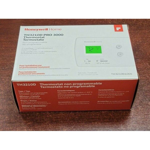 NEW Honeywell Pro 3000 TH3210D1004 Thermostat Non-Programmable Heat Pump Only