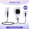 Mini Microphone, Portable Tiny Microphone,With 3.5 mm Universal Cable,Metal Wired Mini Portable HandheldMicrophone, for Mobile Phone Laptop Notebook（Black）