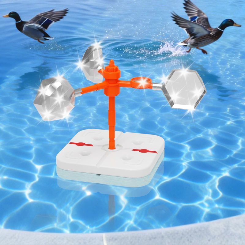 Pool Bird Deterrent Device, Floating Reflective Bird Deterrent Windmill ...