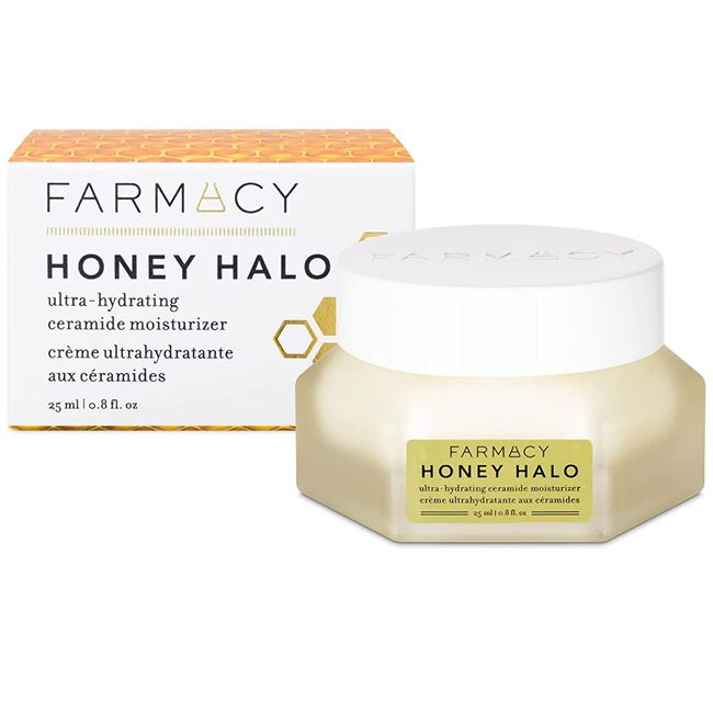 Farmacy Honey Halo Ceramide Face Moisturizer Cream - Hydrating Facial Lotion for Dry Skin (0.8 Ounce)