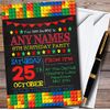 Building Bricks Blocks Personalised Childrens Party Invitations