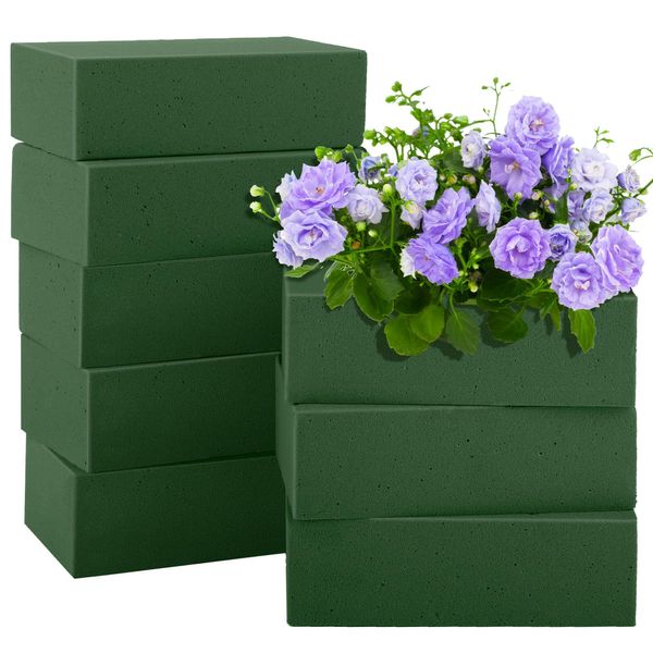 Hahood 8 Packs Floral Foam Blocks Wet & Dry Floral Foam Bricks 5.5x3.1x1.8 Inch Flower Arranging Kit for Fresh and Artificial Flowers Florist Foam Blocks for Wedding Home Decor