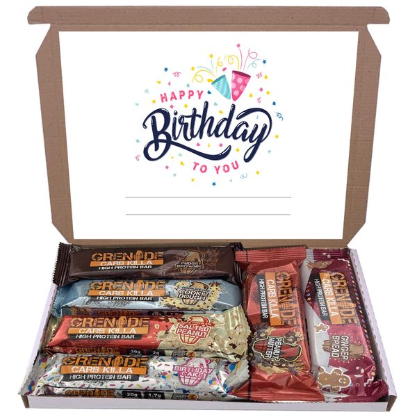 Grenade Carb Killa 6x60g High Protein Bars Bar Gift Hamper Box Mixed 6 Flavours (Birthday)