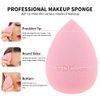 DUcare 4Pcs Makeup Sponges non-latex & 1Pcs Foundation Brushes Makeup Blender Beauty Powder Puffs Kabuki Flat Top Face Brush Ideal For Flawless Makeup