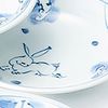 Sometsuke Wave Rabbit 4 Inch Small Plate Set [Home & Kitchen]