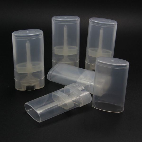 Hustar 15ml Empty Refillable Deodorant Container Plastic Lip Balm Tubes Containers Lip Gloss Containers Holders 5 Pcs Clear