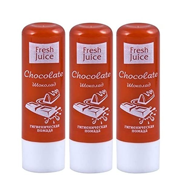 Fresh Juice Lip Balm Chocolate Lip Repair Energy fresh juices + Vitamins A & E/Pack x 3