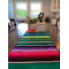 Del Mex (TM) Mexican Serape Blanket Table Runner (Green)