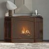 Wrought Iron 3 Panel Fireplace Screen 48" x 29" Spark Guard Brushed Copper